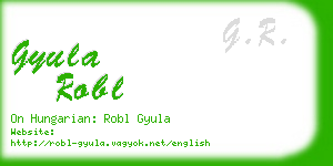 gyula robl business card